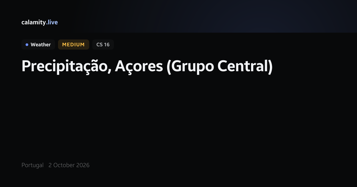 Portugal Yellow warning for rain, 2 October 2026 — nothing stronger ...
